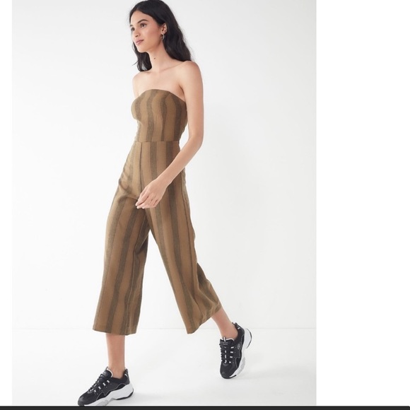 Urban Outfitters Pants - UO Striped Strapless Jumpsuit Small